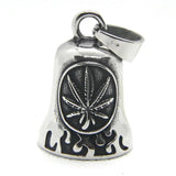 Flaming Leaf Bell Pendant 316 Stainless Steel Flames Bell Style Necklace
