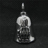Skull Hand Bell Pendant Stainless Steel Necklace