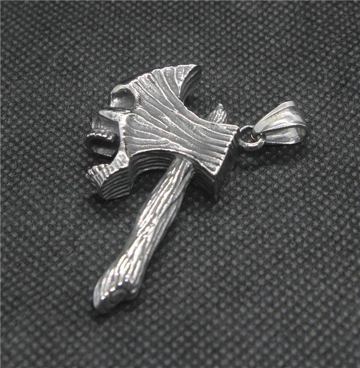 Fierce Skull Pendant Stainless Steel Mens Pendant