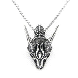 Hot Dragon Skull Pendant Stainless Steel Mens Pendant