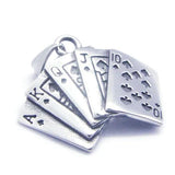 Poker Card Pendant Stainless Steel Mens Polishing Pendant