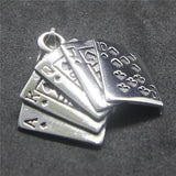 Poker Card Pendant Stainless Steel Mens Polishing Pendant