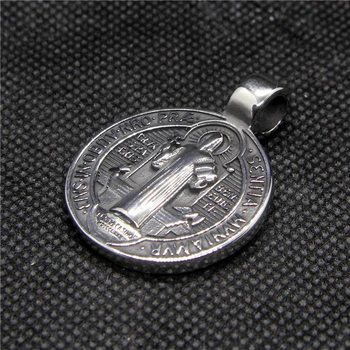 Polishing Priest Cross Pendant Stainless Steel Mens Pendant