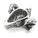 Sheep Head Mens Pendant 316L Stainless Steel Punk Star Pendant