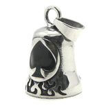 Poker Bell Pendant Stainless Steel Necklace