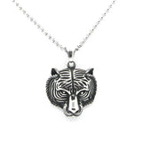 Tiger Pendant Stainless Steel Man Necklace