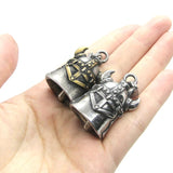 Hot Biker Anchor Bell Pendant Stainless Steel Cross Mens Bell Pendant