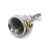 Golden Skull Bell Pendant 316 Stainless Steel Mens Bell Pendant