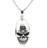 Polished Stainless Steel Demon Skull Pendant for Men