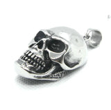 Polished Stainless Steel Demon Skull Pendant for Men