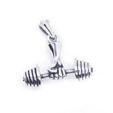 Fitness Barbell Men Pendant Stainless Steel Hot Pendant