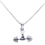 Fitness Barbell Men Pendant Stainless Steel Hot Pendant