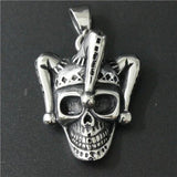 Men's Stainless Steel Big Crown Skull Pendant