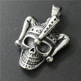 Men's Stainless Steel Big Crown Skull Pendant