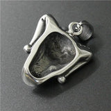 Men's Stainless Steel Big Crown Skull Pendant