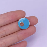 5pcs Brass Round Pendants Charms 16x16mm DIY Jewelry Accessories