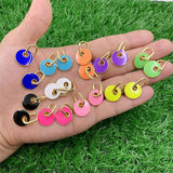 5pcs Brass Round Pendants Charms 16x16mm DIY Jewelry Accessories