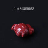 5A Natural Cinnabar Chinese Zodiac 12 Animals Necklace Pendant