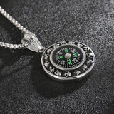 Compass Skull Men's Pendant Titanium Steel