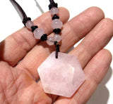 Tiger Eye Turquoise Quartz Crystal Hexagon Pendant for Jewelry Making