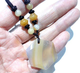 Natural Stone Tiger Eye Aventurine Hexagon Pendant for DIY Jewelry Making