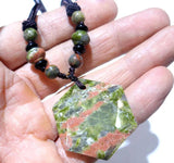 Natural Stone Tiger Eye Aventurine Hexagon Pendant for DIY Jewelry Making