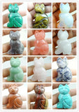 Natural Stone Quartz Turquoise Cat Pendant for DIY Jewelry Making