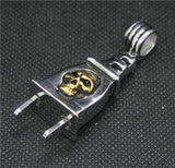 Golden Skull Plug Pendant Stainless Steel Skull Pendant