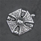 Cross Skull Pendant Stainless Steel Jewelry Men