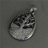 Living Life Tree Pendant 316L Stainless Steel Golden Tree Pendant