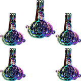 10PCS Rose Petal Pearl Cage Aromatherapy Diffuser Pendant