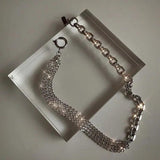Flash Rhinestone Choker Necklace Hipster Women Jewelry