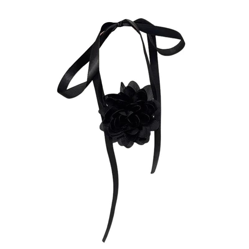 Vintage Lace Flower Choker Necklace Gothic Dark Girl Collar Party Jewelry