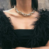 Chain Necklace Women Choker Necklace Collar Alloy Punk Necklace