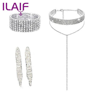 Women's Multilayer Flash Rhinestone Neck Chain