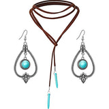 Bohemian Turquoise Pendant Choker Set