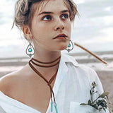 Bohemian Turquoise Pendant Choker Set