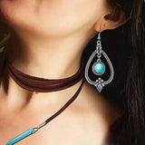Bohemian Turquoise Pendant Choker Set