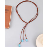 Bohemian Turquoise Tassel Necklace Vintage Y-shaped Jewelry