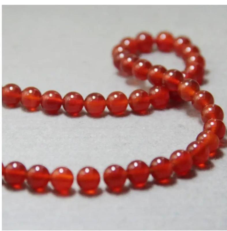 8mm Red Chalcedony Beads Round 15 inch Jewelry Making
