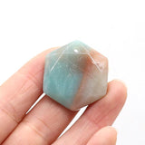 Hexagon Labradorite and Amazonites Pendant for DIY Necklace Making