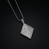 Valily Men's Lucky Number 13 Pendant Necklace Stainless Steel Punk Chain Jewelry