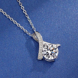 Mom Love Knot Necklace & Heart Pendant Gift