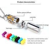 316L Vintage Aromatherapy Perfume Diffuser Necklace Locket Pendant