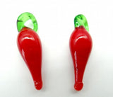 Natural Stone Colored Glass Quartz Crystal Red Pepper Charms Pendant