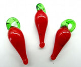 Natural Stone Colored Glass Quartz Crystal Red Pepper Charms Pendant