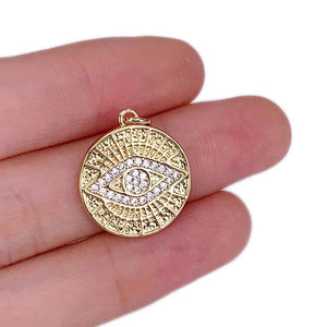 Vintage Coin Peach Heart Eyes Snake Pendant Necklace Fine Jewelry