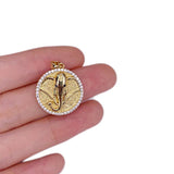Vintage Coin Peach Heart Eyes Snake Pendant Necklace Fine Jewelry