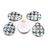 Abalone Shell Water Drop Pendant 30x40mm Women Jewelry DIY