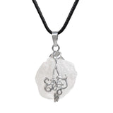 Rose Quartz Healing Rough Crystal Stone Pendant Amulet